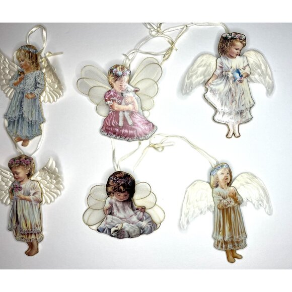 Bradford Edition Angel Christmas Ornaments LOT Heavens Little Angels Collection - Picture 5 of 8
